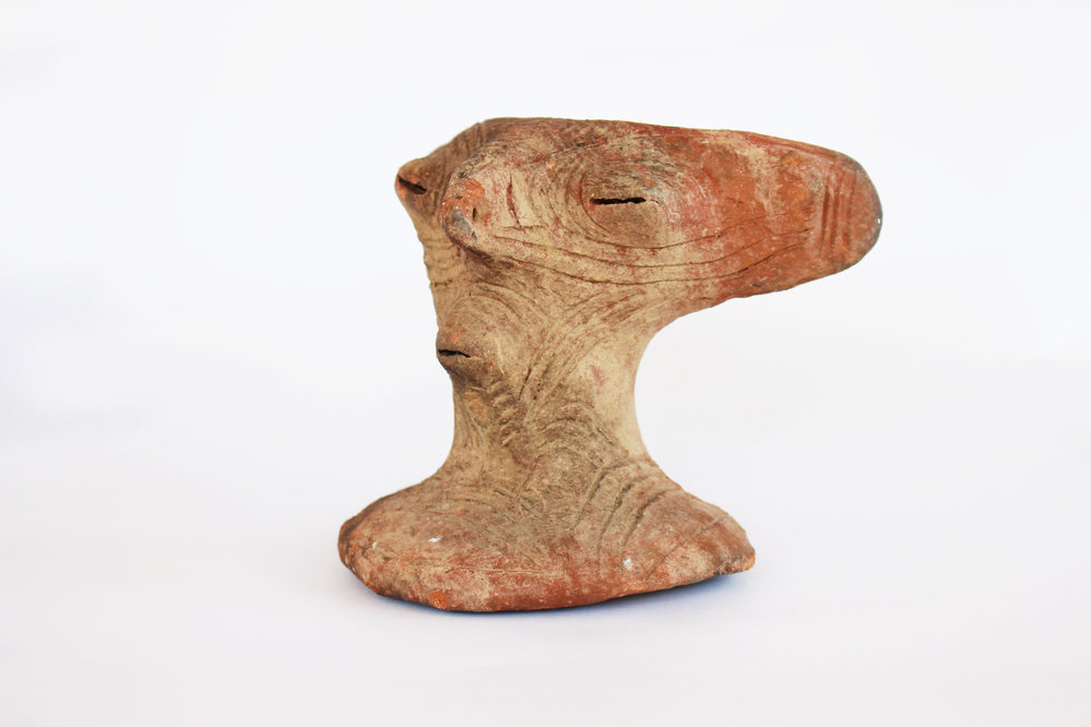 Unknown, Clay pot stand in shape of face