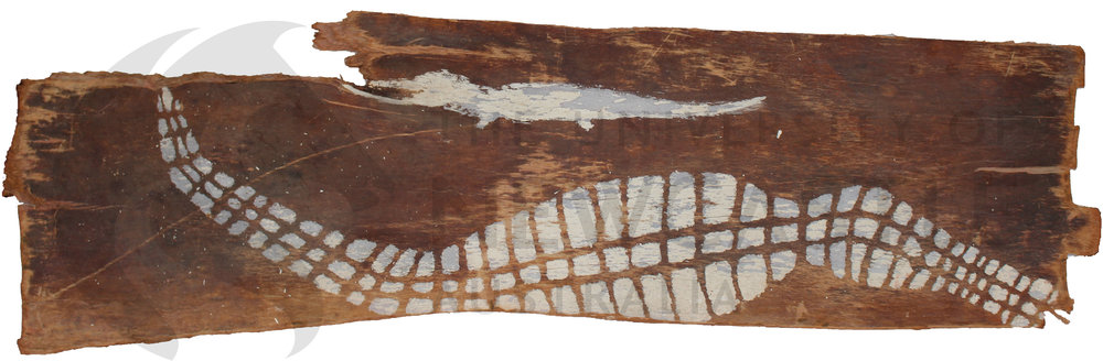 Bark Painting 'Kumoken - The Crocodile'