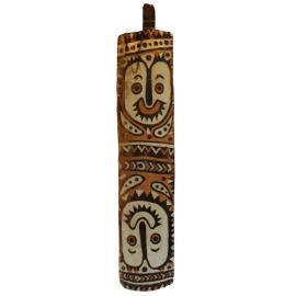Unknown, Wooden shield with carved faces