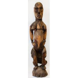 Unknown, Female ancestral carved wooden sitting figure