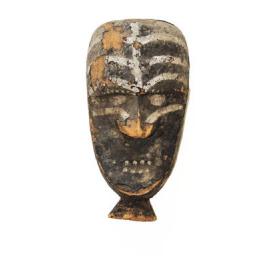 Ancestral Mask in glass case