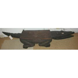 Carved wooden crocodile table