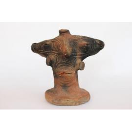 Unknown, Clay pot stand in shape of face