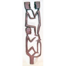 Unknown, Totem figure wooden canoe prow with 3 figures